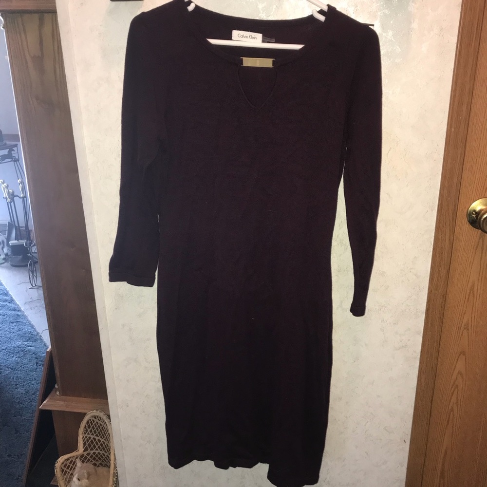 Plum Colored Calvin Klein Acrylic Work Sheath